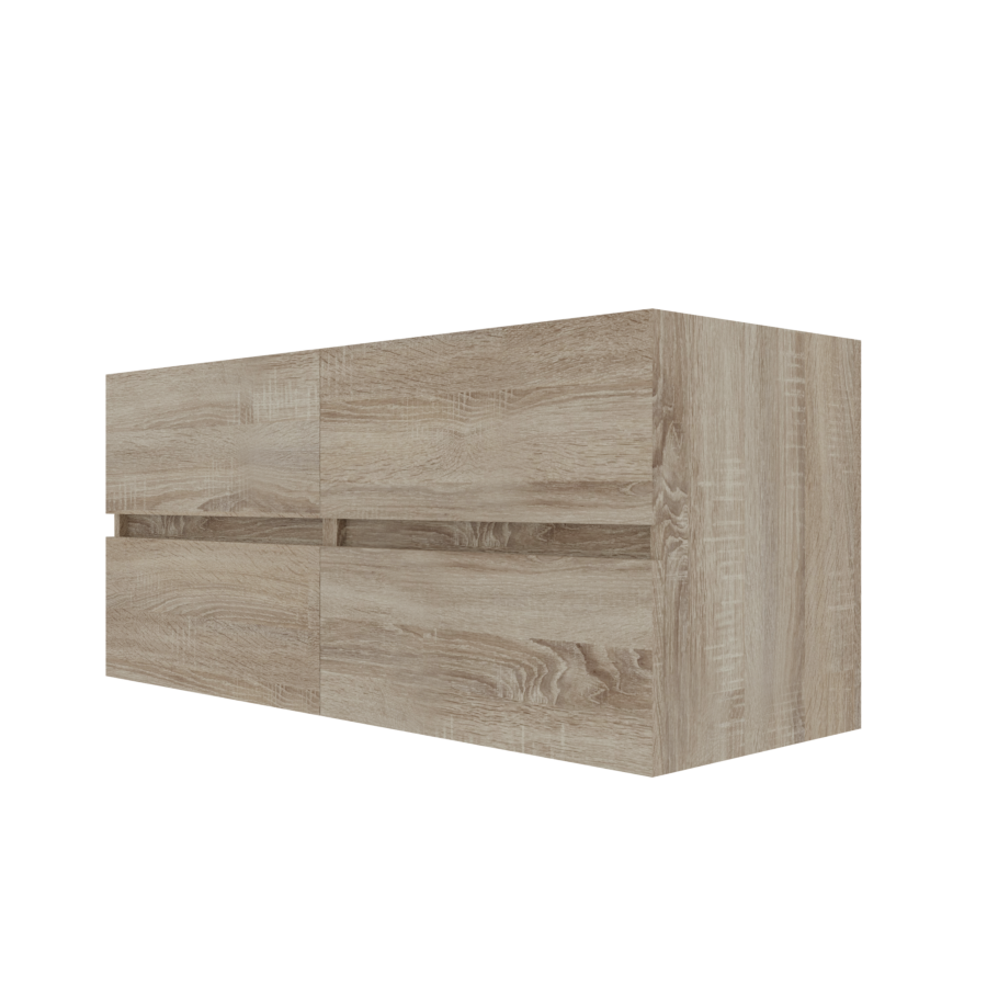 Caisson de meuble salle de bain 140 cm ROSALY Cambrian Oak sans plan vasque