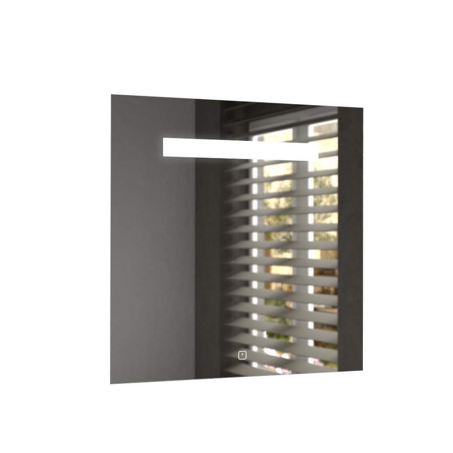 Miroir rétroéclairant LED 80 cm x 80 cm avec interrupteur sensitif ELEGANCE