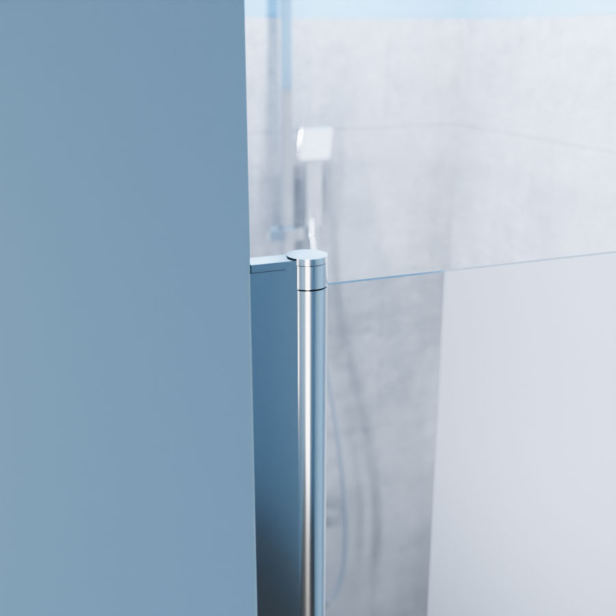 Porte de douche pivotante SANDY 80 cm x 190 cm détail ouverture pivotante